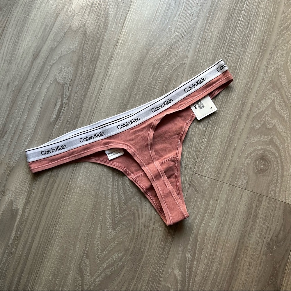 Calvin Klein | Modern Logo Thong in Red Grape (Small) - Picture 9 of 12